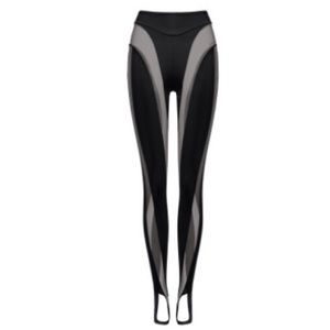 H&M X Mugler mesh panel leggings